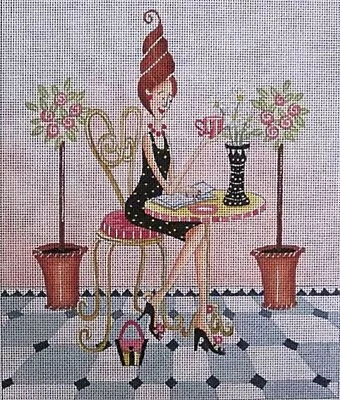 Needlepoint Handpainted Maggie Co Coffee Break 8x9 • $160.99