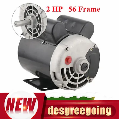 SPL Air Compressor Electric Motor 56 Frame 3450 RPM 5/8  Shaft One Phase 2HP • $122.55