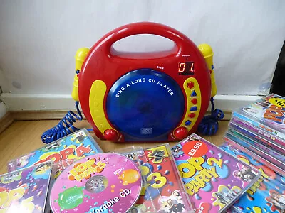 Redchad Sing Take A Long Songs Cd Player Karaoke Machine Twin /double Microphone • £19.99