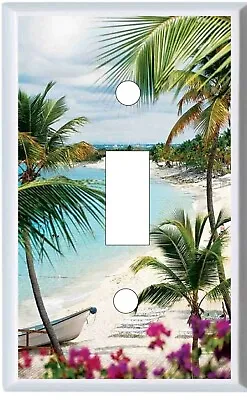 Bech Ocean Boat Palm Decorative Light Switch Cover Home Vintage Farmstyle French • $9.95