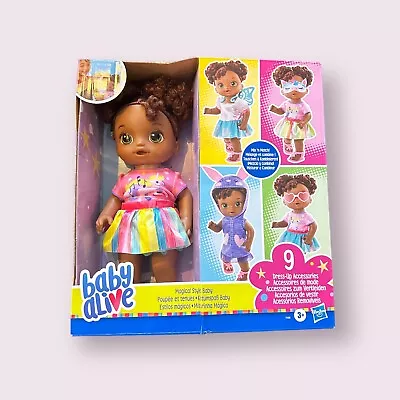 Baby Alive Magical Styles Baby Doll Brown Curly Hair Baby Doll NEW • $52