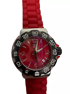 Tag Heuer Formula 1 Quartz 41mm 200M Men's Red Watch WAC1113 - 0 XE 3972 Rubber • $645