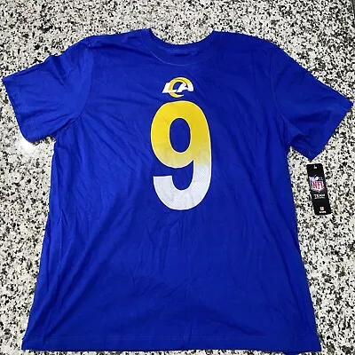 LA Rams Nike Tee Short Sleeve Shirt Men's Blue Stafford #9 XL NEW Tag • $24.99