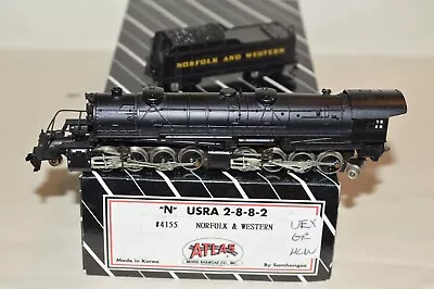 N Scale Steam Locomotive Train Atlas Norfolk & Western Ry 2-8-8-2 • $9.50