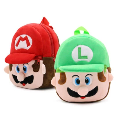 £6.99 • Buy Kids Boys Girls Plush Backpack Super Mario Bros Mario Luigi  School Bag Rucksack