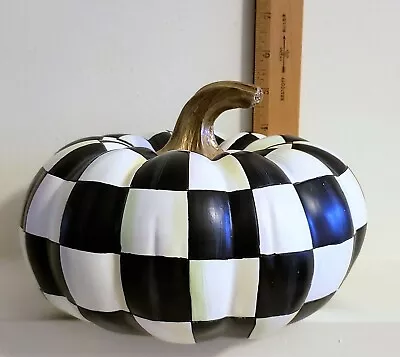 NEW Mackenzie Childs 8  X 5  COURTLY CHECK SQUASHED PUMPKIN SMALL An M-C Classic • $68