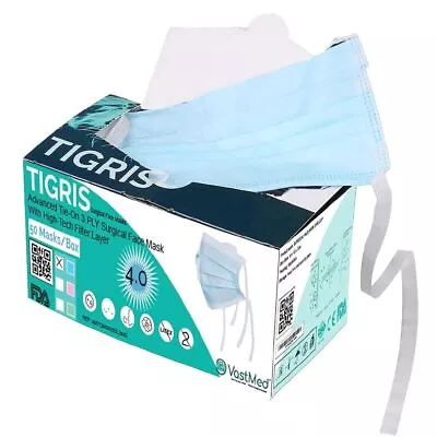 Surgical Tie-On Filtering 3 Layers Face Masks Individual Wrap Wholesale Level 3 • $199.99