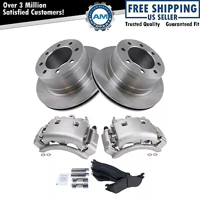 Rear Brake Calipers Ceramic Pads & Rotors Fits 2003-2008 Dodge Ram 3500 • $329.47