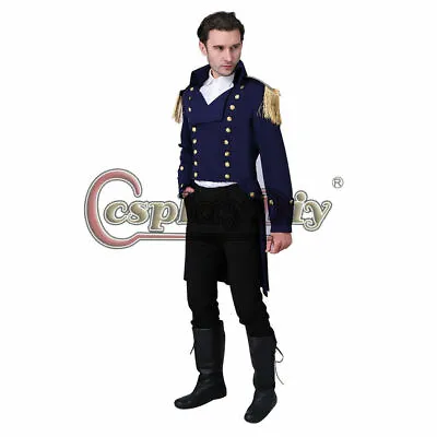 18th Century Tuxedo Navy Coat Tailcoat Medieval Colonial Military Uniform Jacket • £47.75