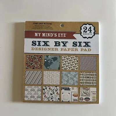 My Minds Eye Six By Six Come Away With Me 24 Sheets Cardstock Paper 6x6 • £5