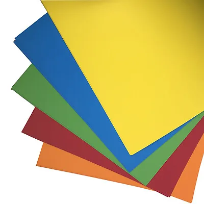 £4.77 • Buy A4 Coloured Card Bright Card 50 Sheets 160gsm Assorted Coloured Card 5 Colours 