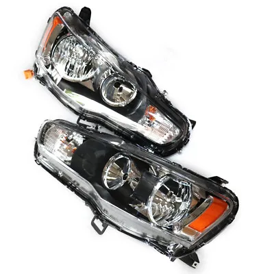 Fits Mitsubishi Lancer 2008-2017 Pair Halogen Headlights Headlamps Left + Right • $163.40