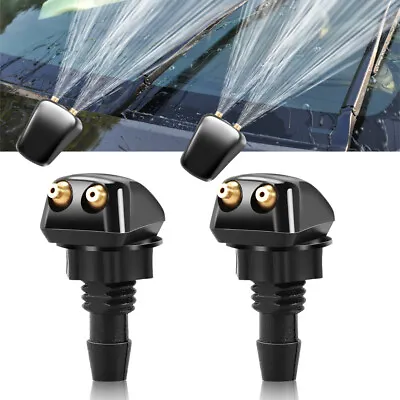 2Pcs Adjustable Dual Holes Windshield Washer Nozzle Wiper Water Spray Jet Parts • $5.49