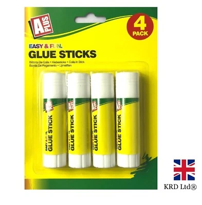 £2.89 • Buy 4 X GLUE STICKS Washable Non Toxic Kids Children School Craft Glue Adhesives NEW