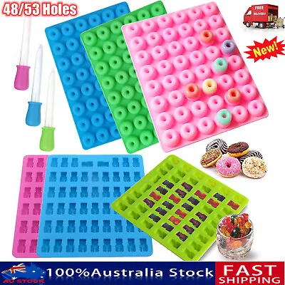 Silicone Gummy Chocolate Cookie Baking Mold Ice Cube Tray Cake Candy Jelly Mould • $11.99