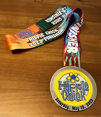 2023 Hippie Chick Half 1/2 & 1/4 Marathon 5k Race Finishers Medal Champoeg OR • $14.95