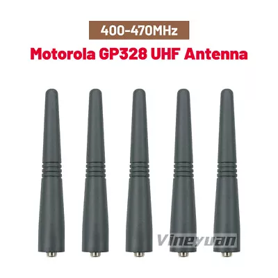 5*UHF Stubby Antenna For Motorola CP200 CP200D GP68 GP328 GP338 GP300 GP320 • $10.99