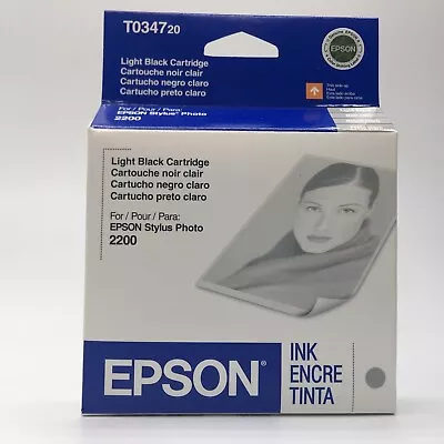 Epson Stylus Photo 2200 New Light Black Ink Cartridge T034720 Expired 01/2008 • $15.99