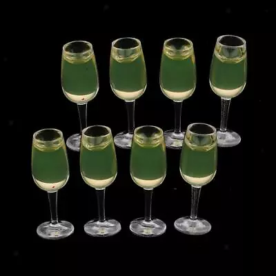 £4.87 • Buy Lots 8 1/12 Scale Mini Wine Glasses Drinking Kit Dolls House Table Decors