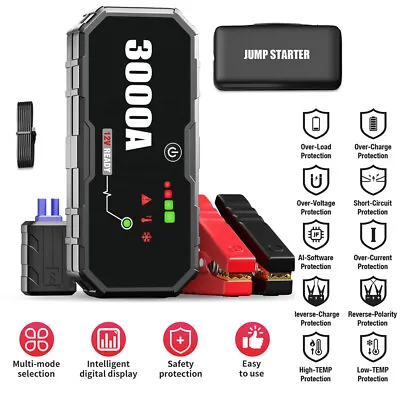 Jump Starter 3000A Portable 12 Volt Car Battery Heavy Duty High Booster Rooboost • $96.99