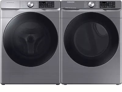 Samsung WF45B6300AP Washer & DVE45B6300P Dryer Side-by Side PLATINUM • $1474.99