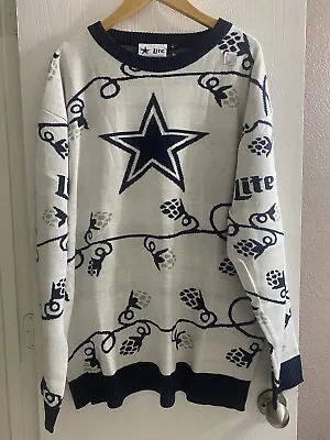 Miller Lite DALLAS COWBOYS Ugly Christmas Holiday Sweater NEW Sz XXL • $40