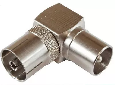 £2.90 • Buy Right Angle Tv Aerial Plug Coax Cable Plug To Socket Adaptor Connector
