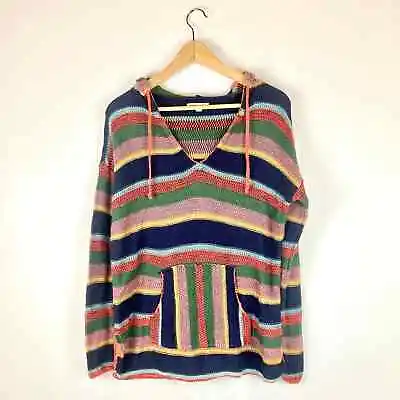 American Eagle Colorful Knit Boho Mexican Style Hoodie • $18