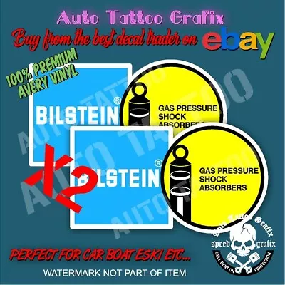 Bilstein Shocks Decal Sticker X2 Bumper Car Truck Toolbox Rat Rod • $5.50