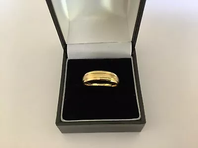 18ct Yellow Gold Wedding Ring Size M Court Shape Comfort Fit 5mm. UK Made. • £499