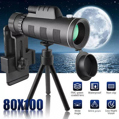 Military Monocular Telescope BAK4 High Power HD Monocular Starscope Waterproof • $20.88