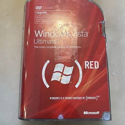 Microsoft Windows Vista Product Red DVD - Rare • $1300