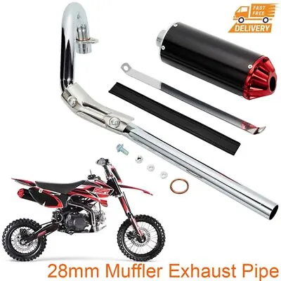 28mm Exhaust Pipe Muffler for Honda CRF50 SSR Dirt Pit Bike ATV Quad 110cc 125cc • $43.85