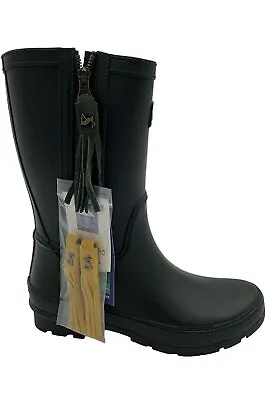 Joules Rubber Mid Boots With Zipper Rosalind Dark Everglade • $44.99