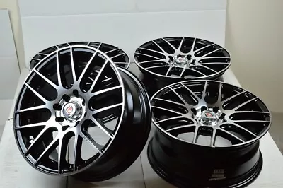 4 New DDR Haze 17x7 4x100/114.3 35mm Black/Machined Wheels Rims • $659