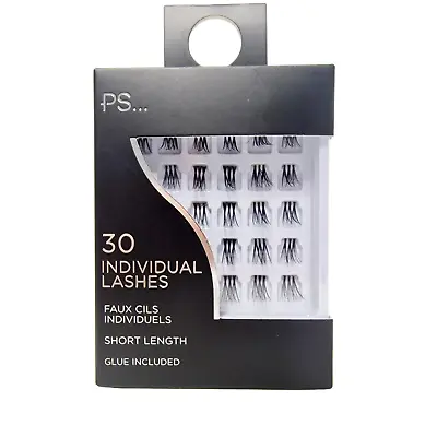 Primark PS 30 Pack Individual False Lashes Eyelashes SHORT & Adhesive Glue • £5.36