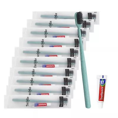 Disposable Toothbrushes With Toothpaste Individually Wrapped Travel Kit • $31.19