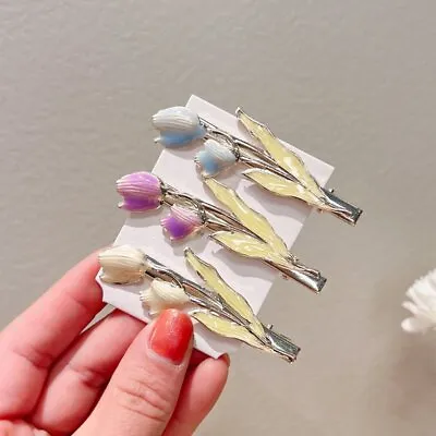 Fashion Tulip Flower Hairclips Hairpin Barrettes Women Girls Hair Accessories • $1.04