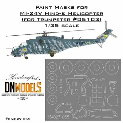 DN 1/35 Mil MI-24V Hind Attack Helicopter Canopy & Wheels Paint Masks • $13.19