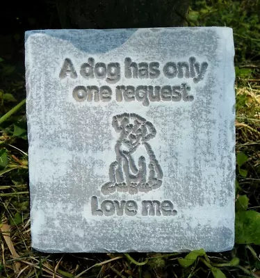 Dog Love Mold  6  X 5.5  X 3/4  Concrete Plaster Cement Abs Plastic Animal Mould • $22