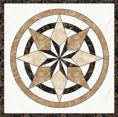 Tile Floor Medallion Marble Mosaic 48”x48” • $1300