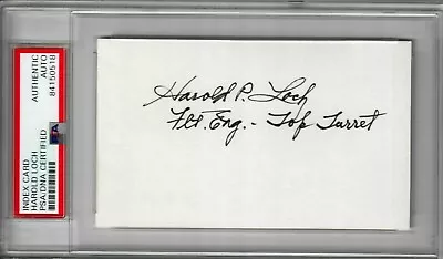 Harold Loch Signed Index Card Psa Dna 84150518 (d) Wwii Memphis Belle • $109.95