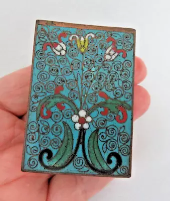 Chinese Cloisonne Enamel Match Box Holder • $16.20