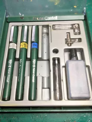 Faber Castell Drawing Pen Set TG1-S 3x Pens College Set 0.25 0.35 0.70 Used • £8