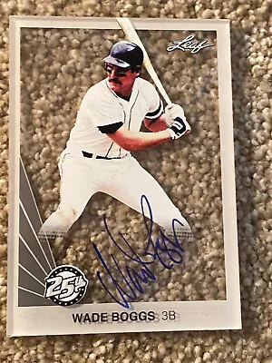 2015 Leaf 25th Baseball Pure Auto Wade Boggs YANKEES RED SOX HOF Compare $58.03 • $49.99