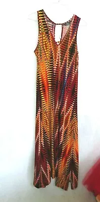 Mlle Gabrielle Dress SZ S Sleeveless Gold Chain  Maxi Length AZtec Pattern  • £13.49