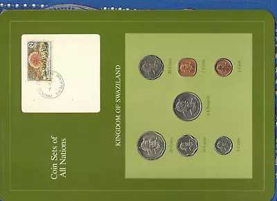 $13.19 • Buy Coin Sets Of All Nations Swaziland Wcard 1975-1982 UNC 50 Cents 1 Lilangeni 1981