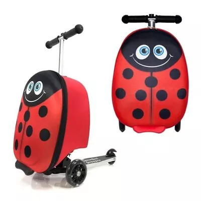 2-in-1 Folding Kids Scooter With Suitcase And 3 Colour Lighted Wheels 7 Designs • £49.99