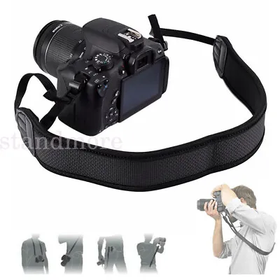 Camera Strap Neck Shoulder Anti-slip Comfy For Dslr Canon Nikon Camera Binocular • £4.11