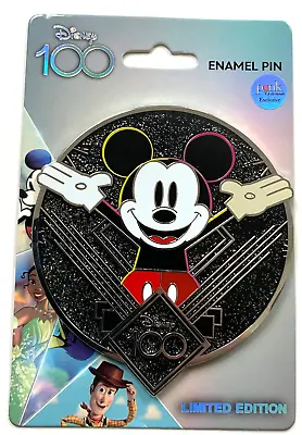 2023 Disney 100 Years Of Wonder Mickey Mouse 3 1/4  Glitter Pin LE 300 • $34.99